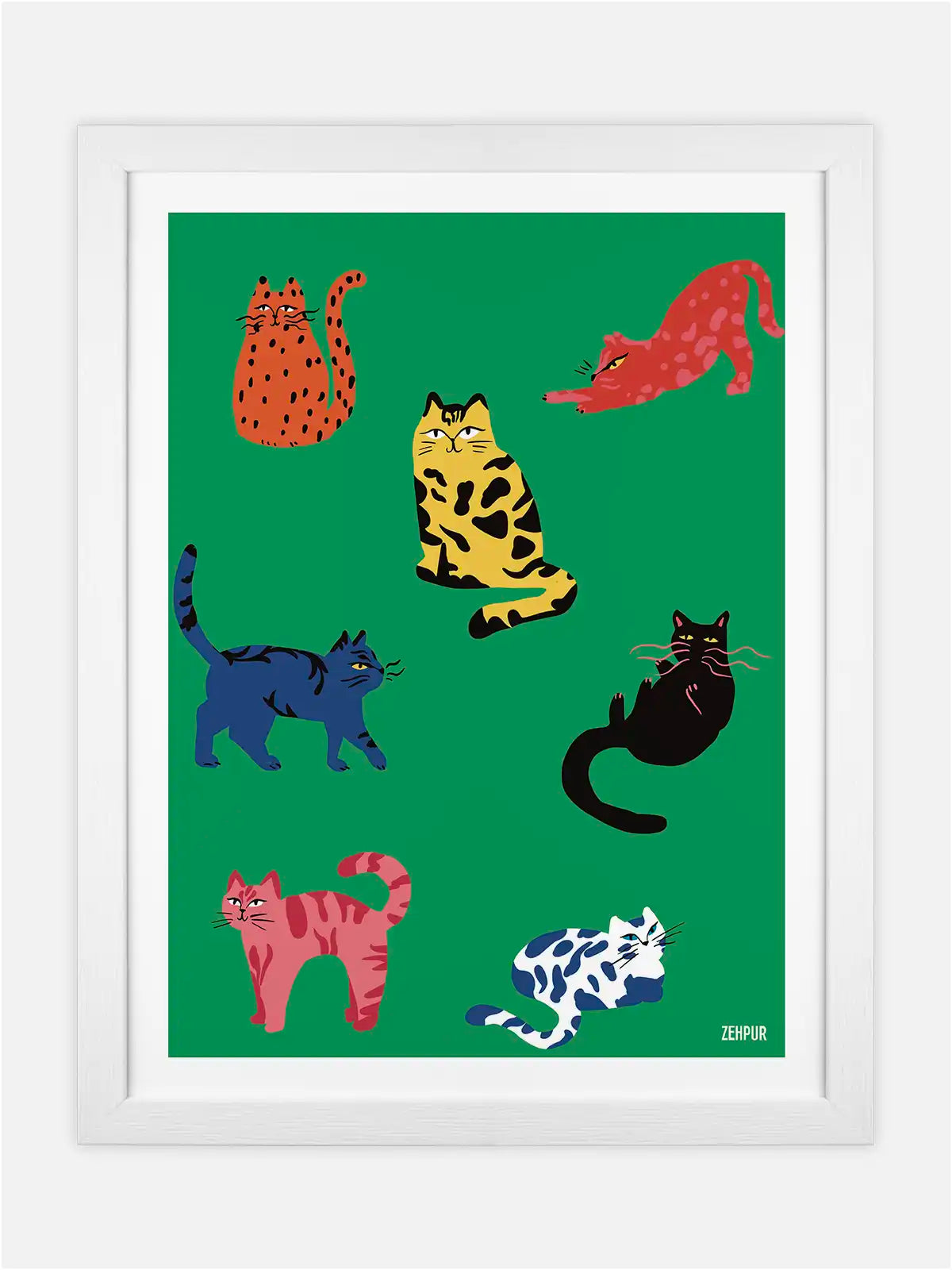 Affiche "Chats Colorés"