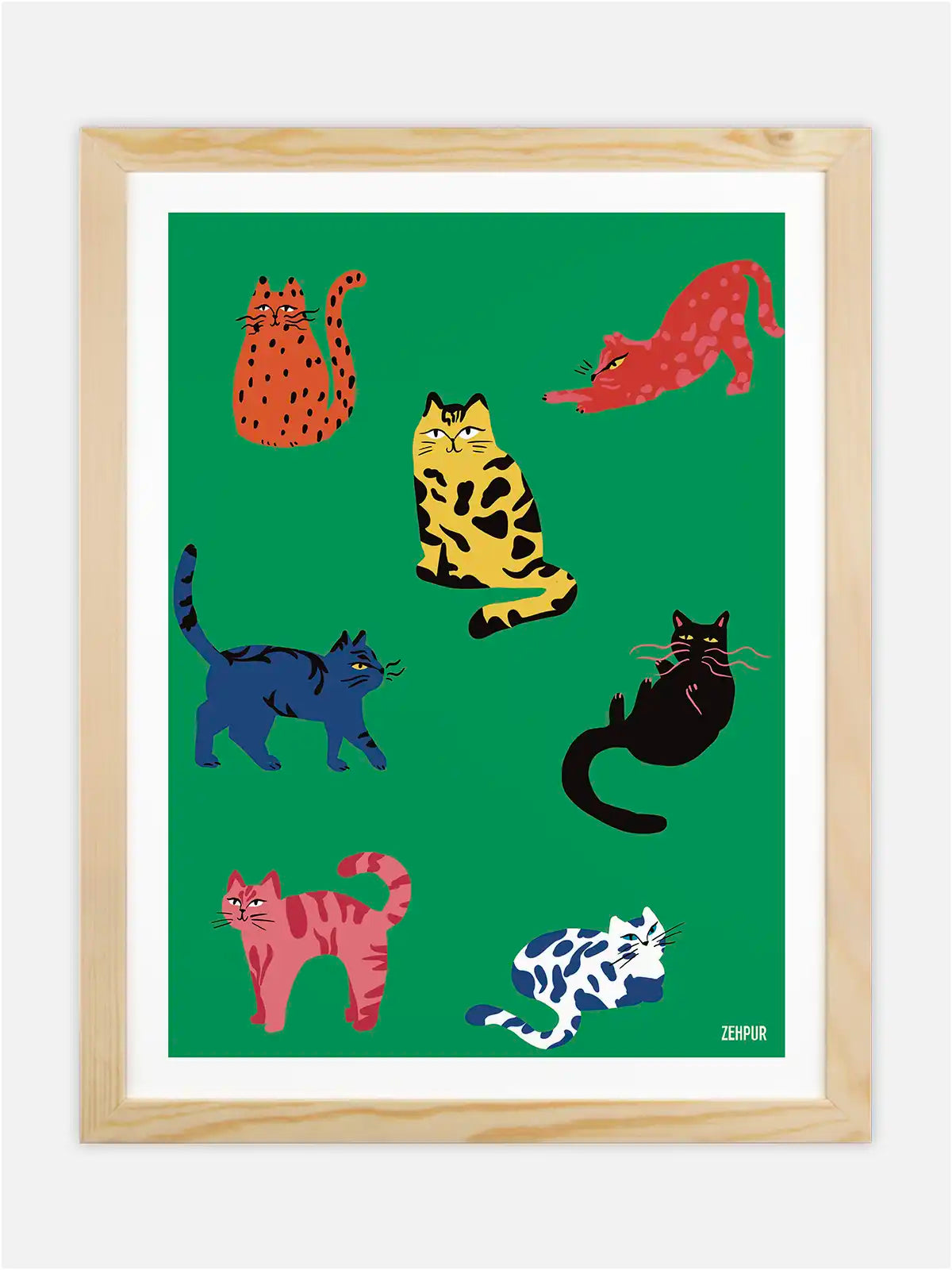 Affiche "Chats Colorés"