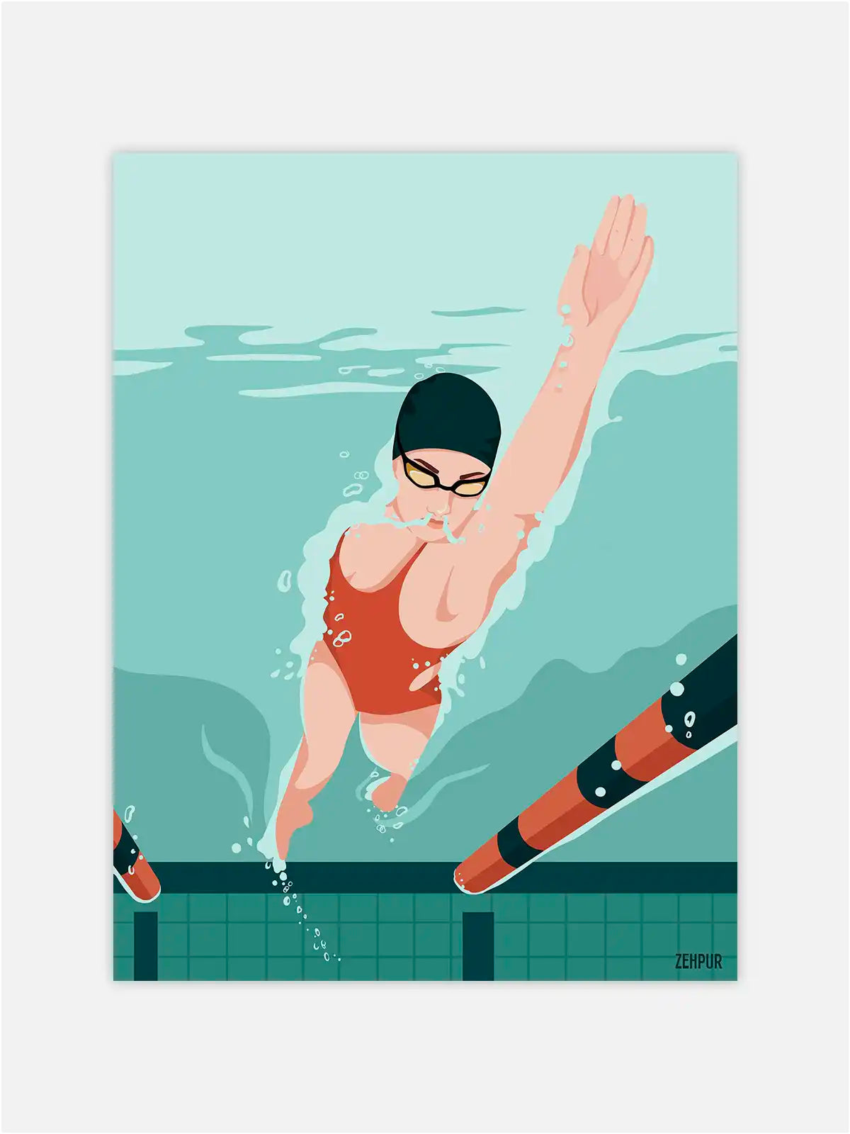 Affiche Nageuse