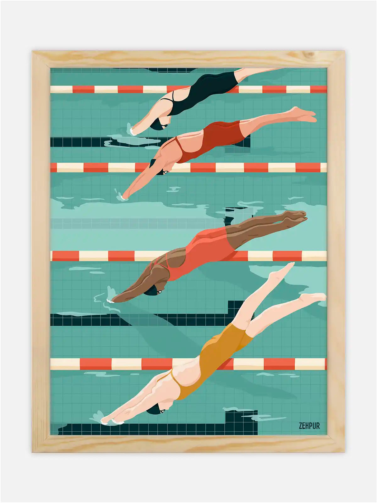 Affiche Natation | Jeux Olympiques