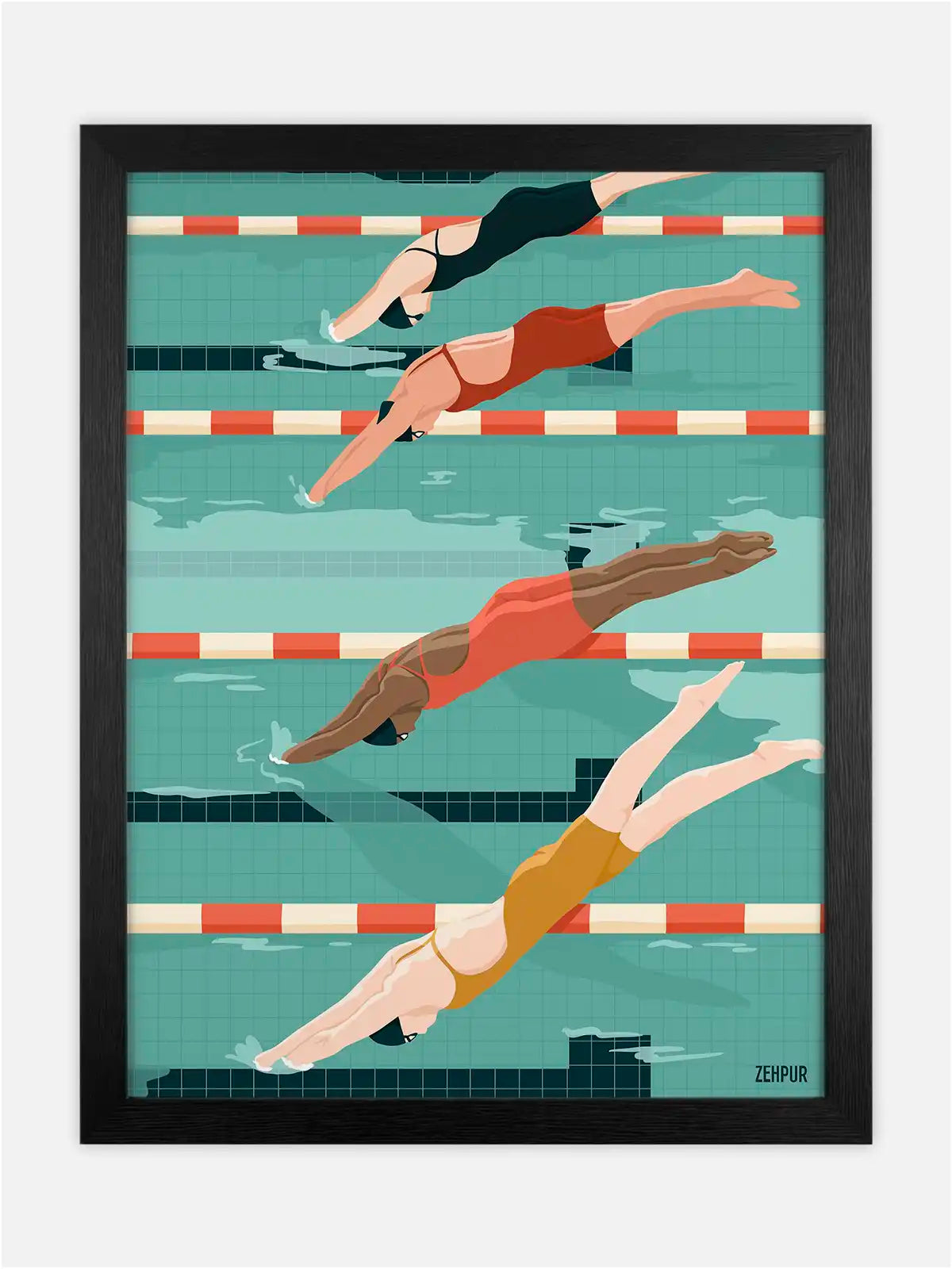 Affiche Natation | Jeux Olympiques