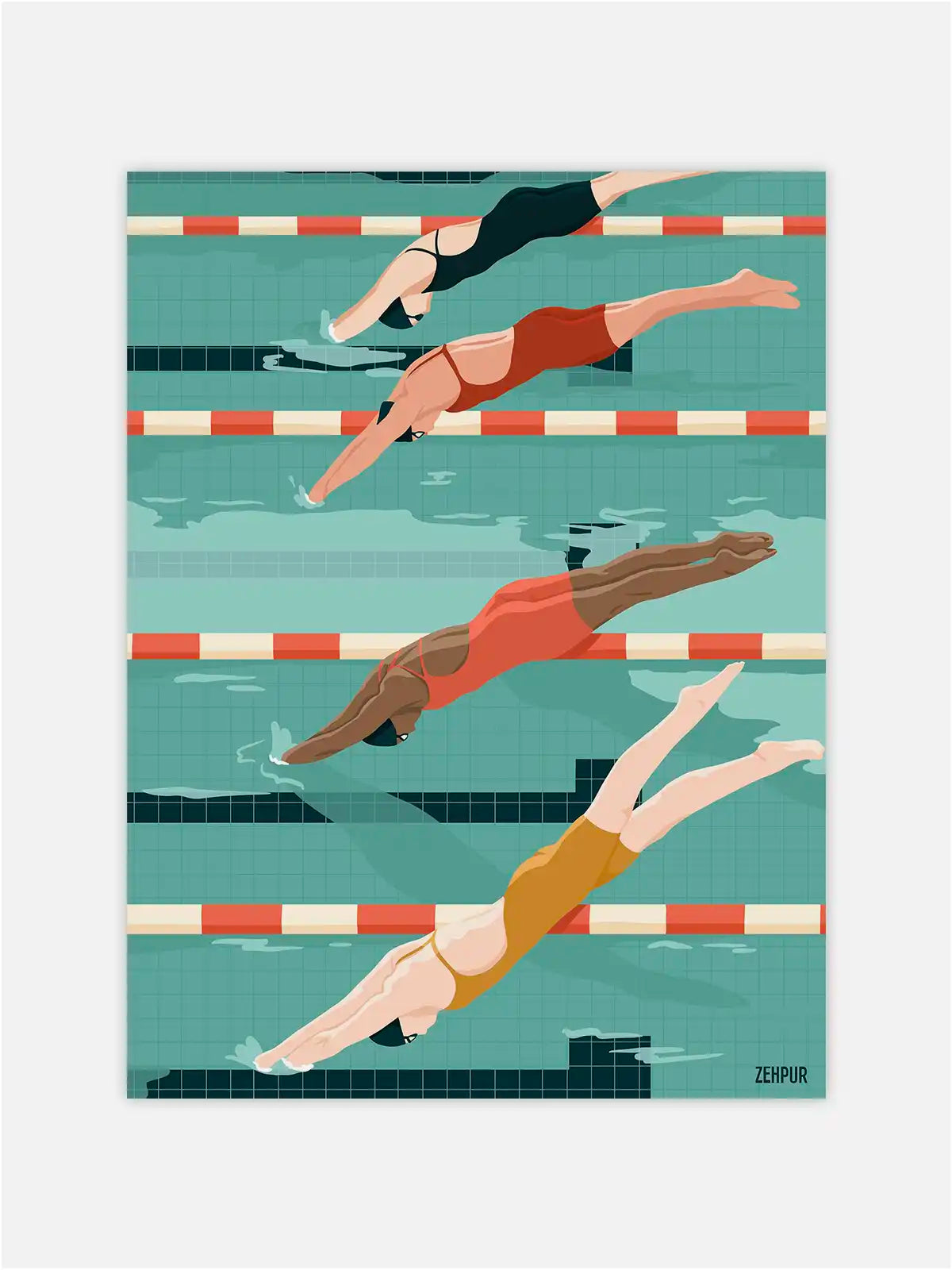 Affiche Natation | Jeux Olympiques