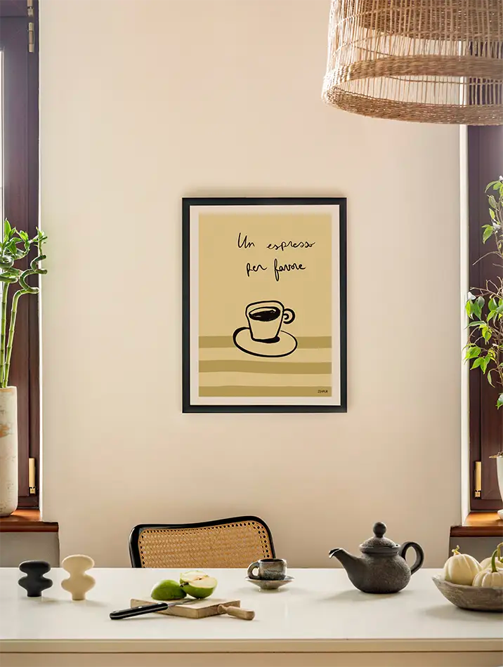 Image café vintage : plongez dans l’univers de la boisson espresso avec cette affiche inspirée du style rétro. Une parfaite inspiration pour ajouter une touche chaleureuse et tendance à votre cuisine ou espace de vie.