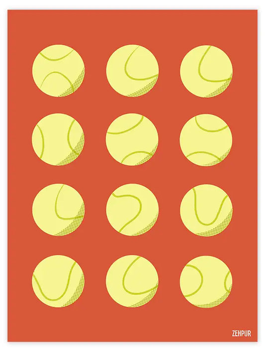 Affiche tennis "Chorégraphie de balles"