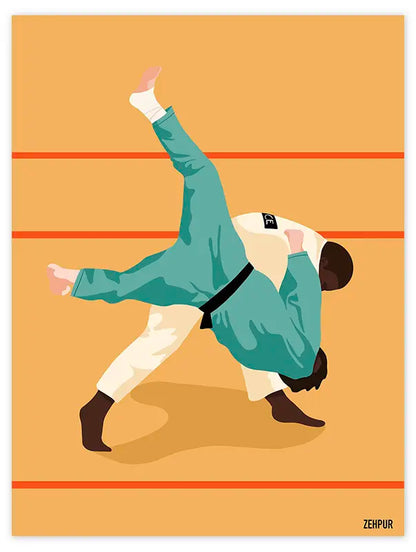 Judo fight poster