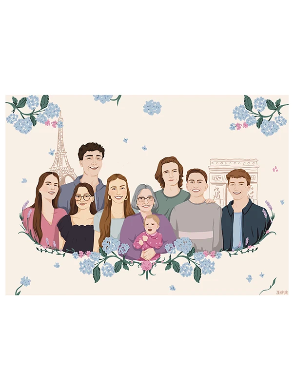 Affiche famille personnalisé