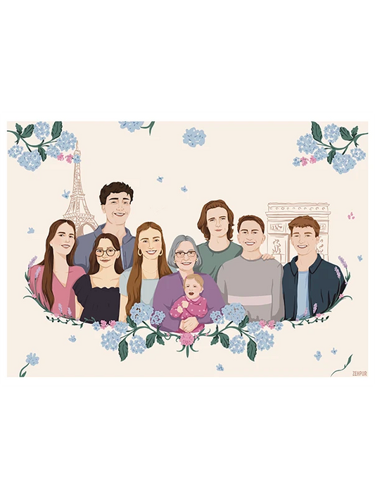 Affiche famille personnalisé