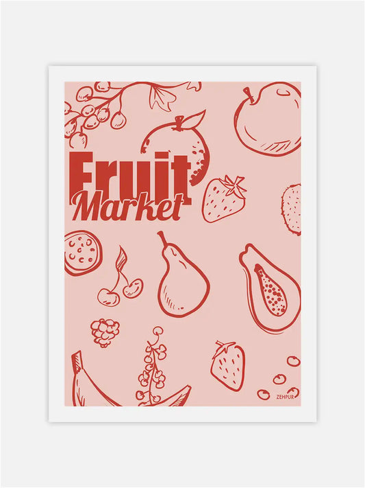 Affiche Marché aux Fruits