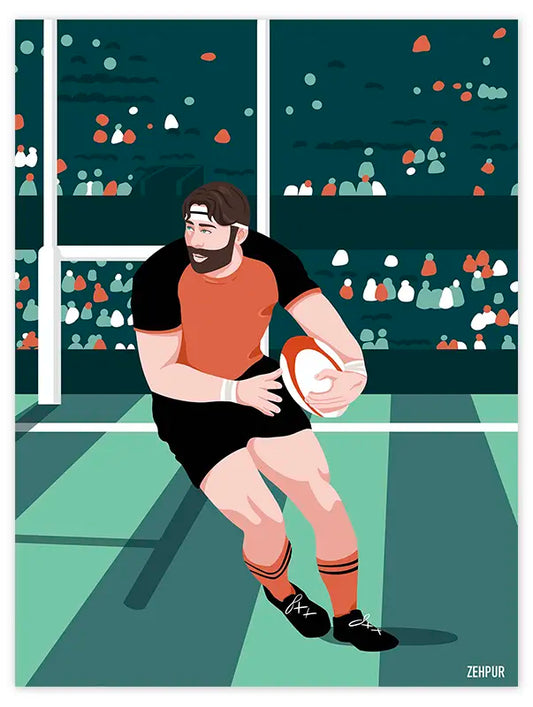 Affiche joueur de rugby