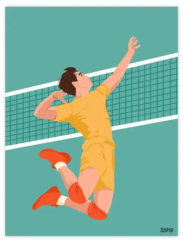 Affiche joueur volley