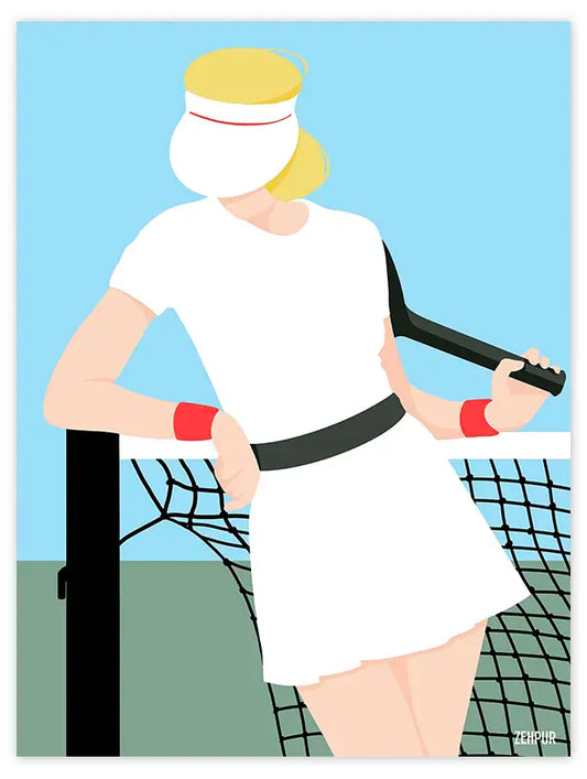 Affiche joueuse de tennis