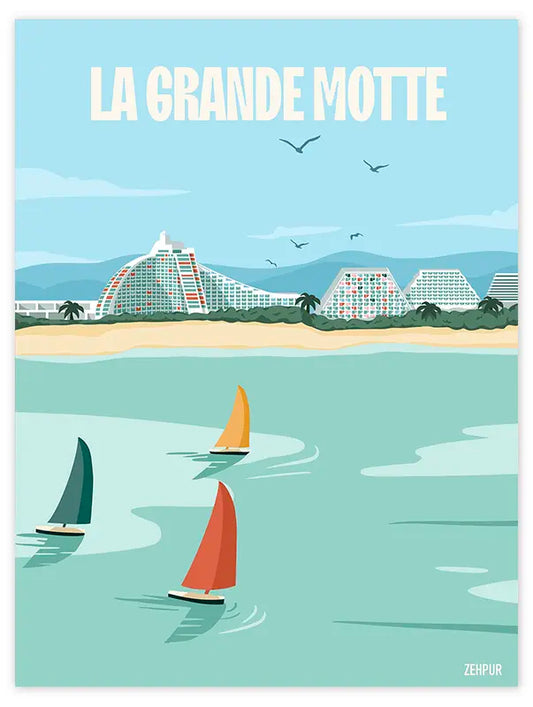 Affiche La Grande Motte | "Les pyramides"