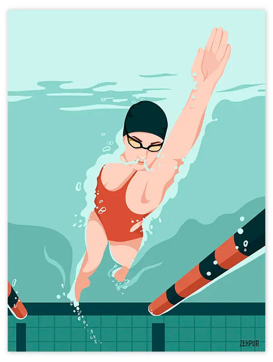 Poster lap swimmer