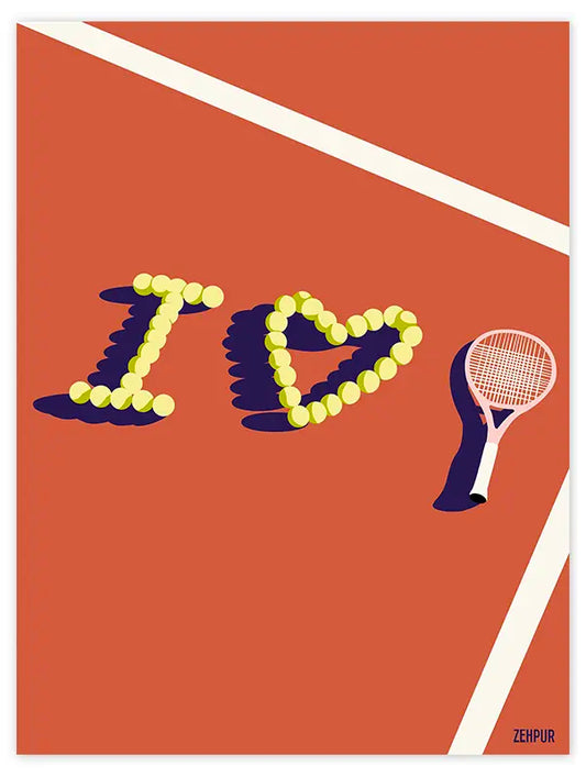 Affiche tennis "Jeu, set & match"