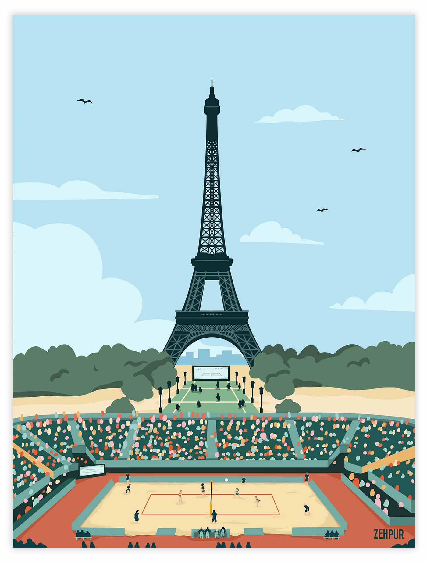 Affiche "Volley parisien"