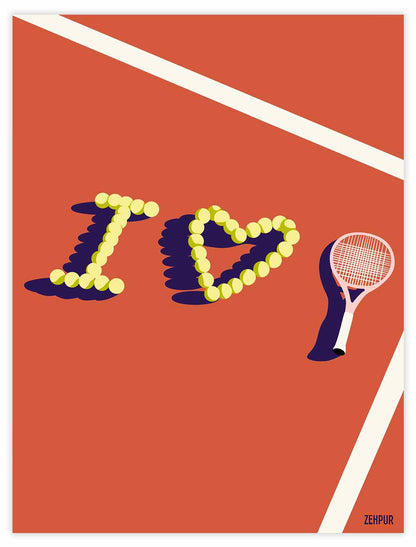 Affiche tennis "Jeu, set & match"