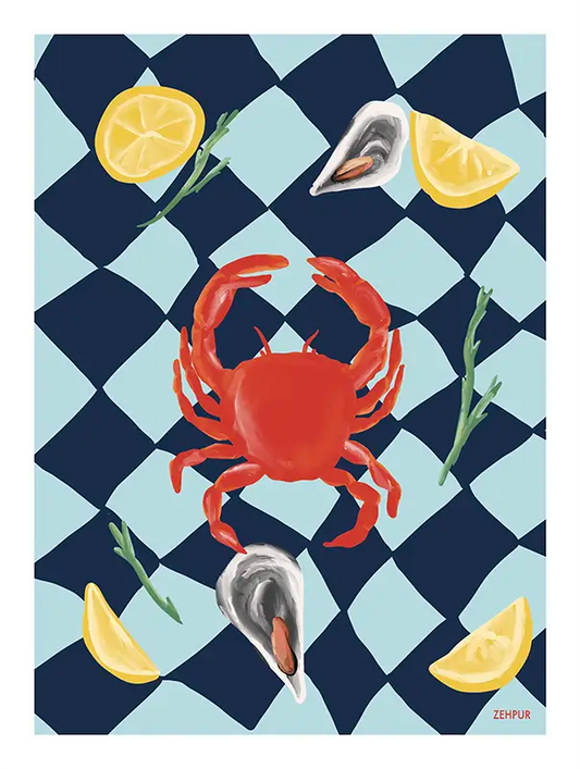 Cette affiche marine minimaliste, aux tons de bleu et rouge, allie sensibilité et élégance, parfaite pour ajouter du caractère à un intérieur moderne ou classique.