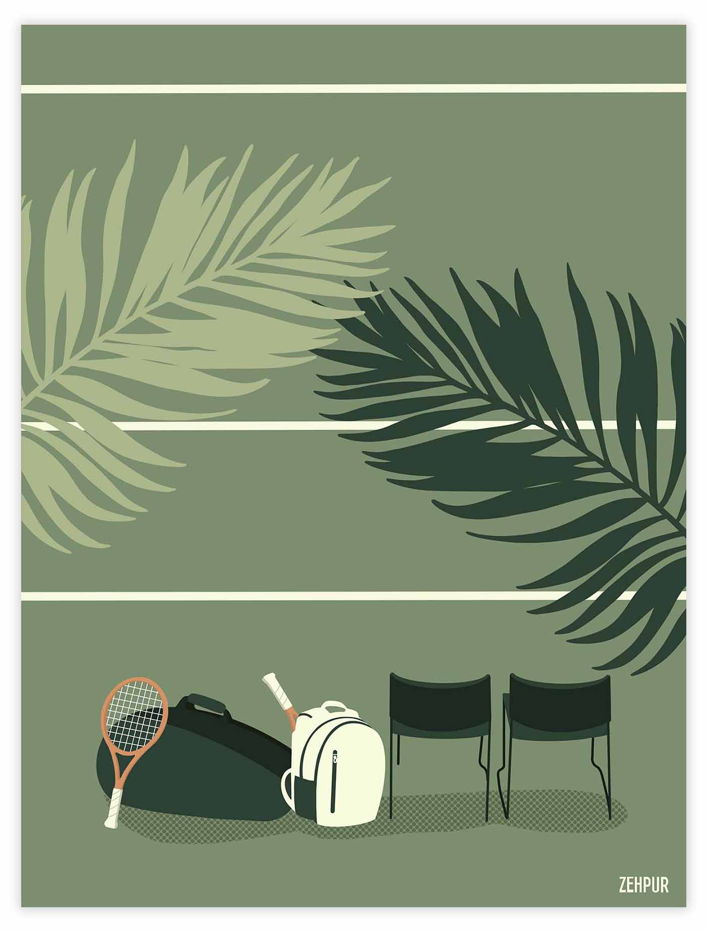 Poster "Under the palms"