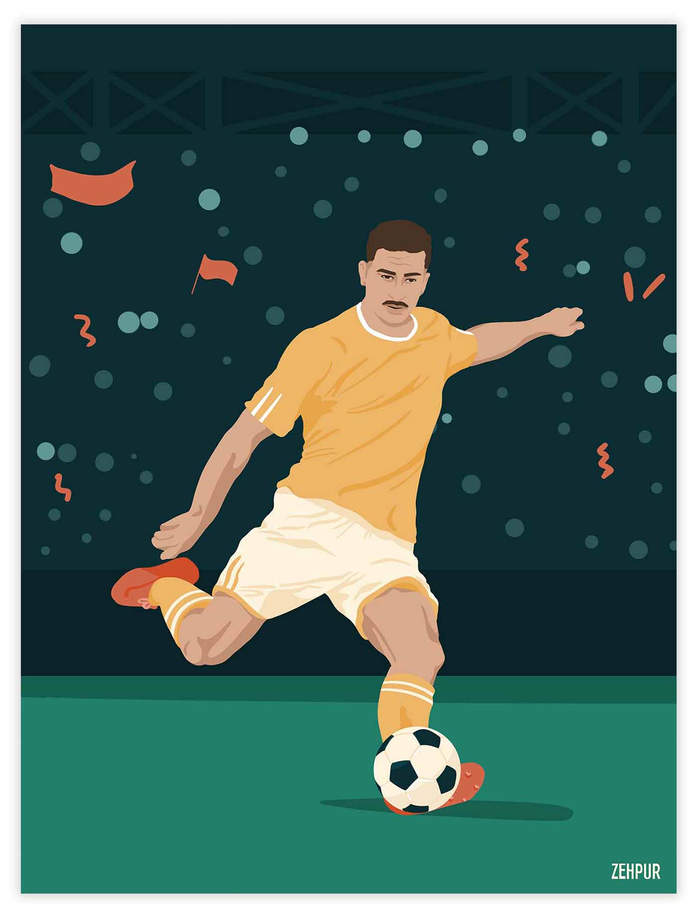Poster soccer player