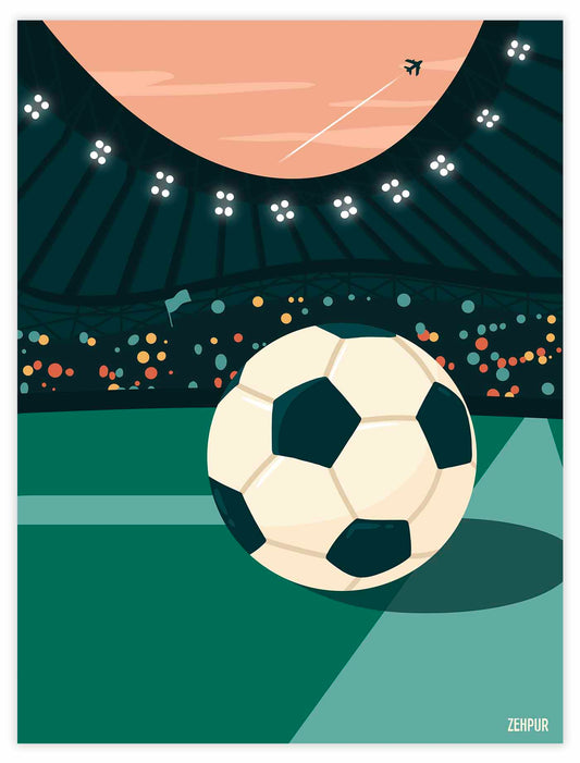 Poster soccer ball