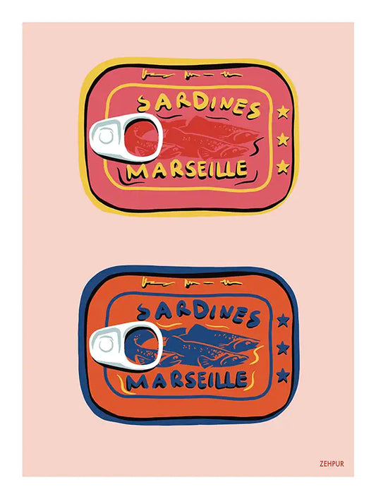 Affiche sardines de Marseille