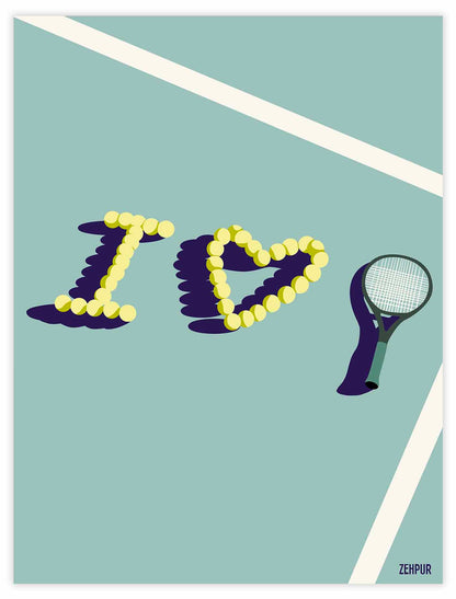 Affiche tennis "Jeu, set & match"