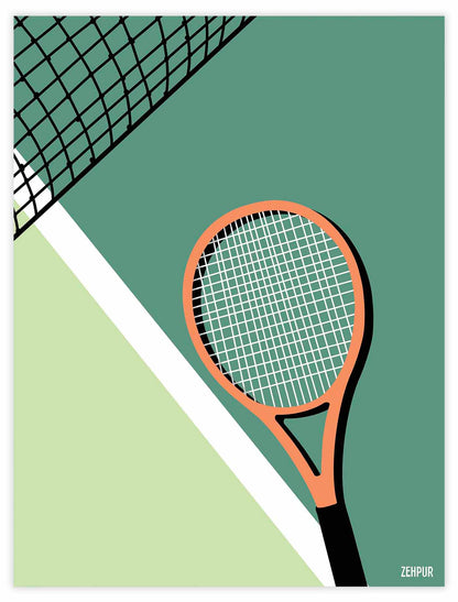Poster tennis racquet