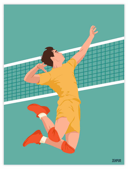 Poster volleyball player